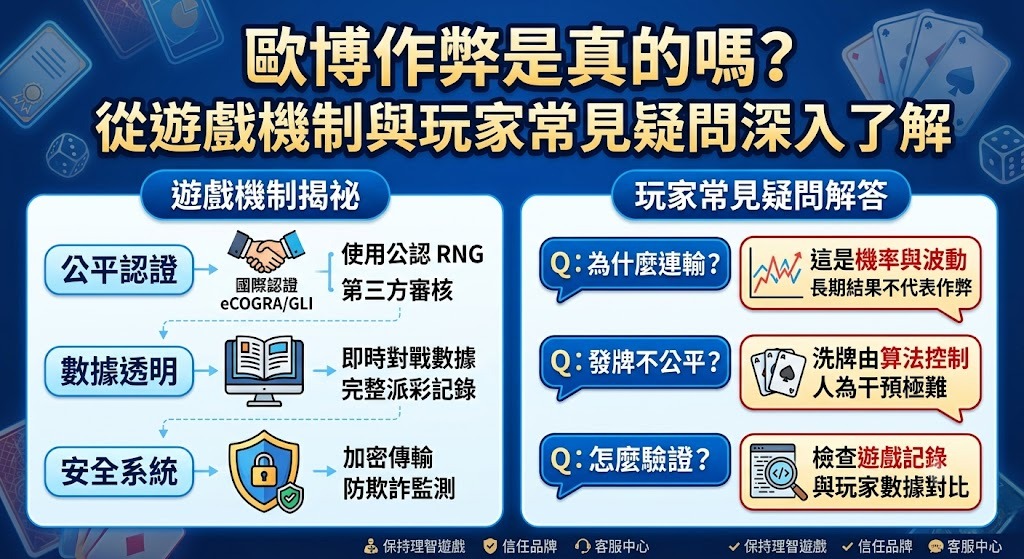 想確認系統認證機制與公正發牌流程，建議直接參閱官方防護說明。
